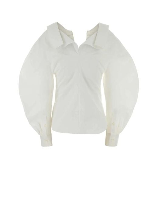Givenchy White Slashed Fitted Shirt