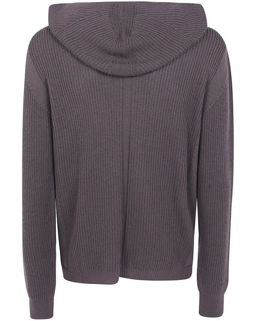 Rick Owens Gray Zipped Hoodie Jacket for men