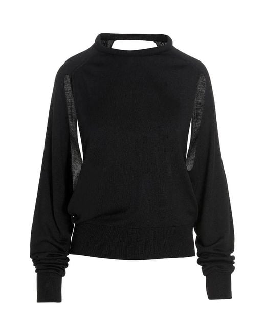 Ramael Black Cut Out Insert Top Sweater