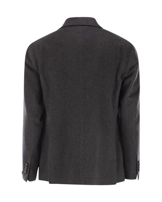 Tagliatore Black Cashmere And Silk Jacket for men