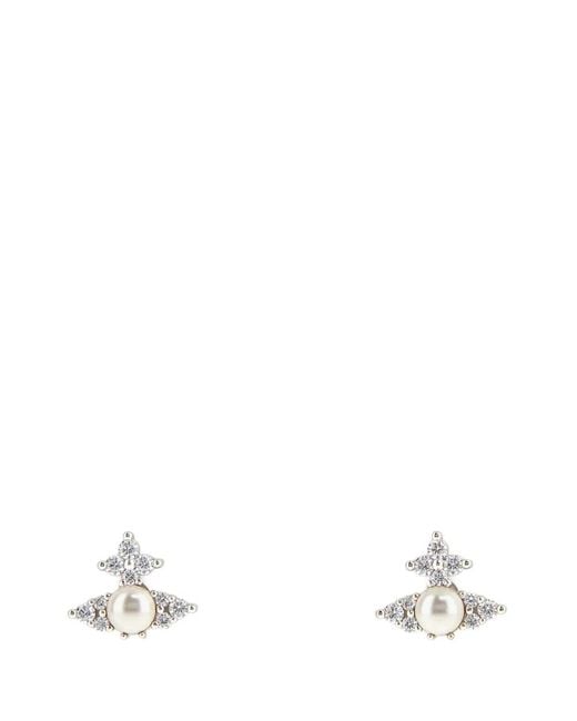 Vivienne Westwood White Feodora Earrings