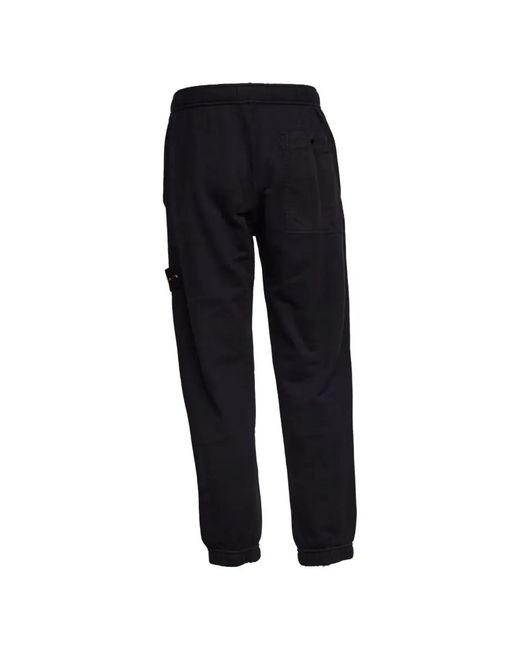 Stone Island Blue Regular Fit Jogger Trousers With Seasonal Pocket for men