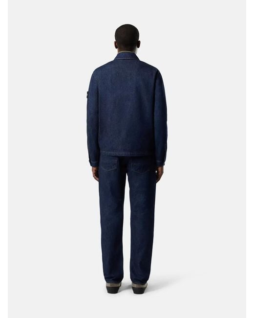 Stone Island Blue J100005 Denim-Rinsed for men