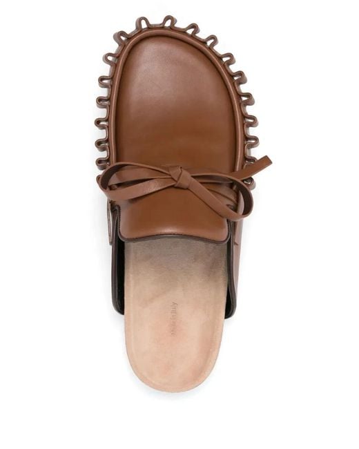 J.W. Anderson Brown Ruffle Loafer W
