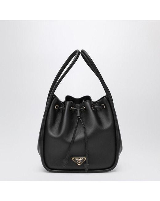 Prada Black Darling Mini Leather Bucket