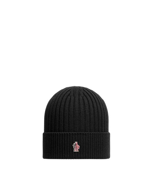 Moncler Black Wool Beanie for men