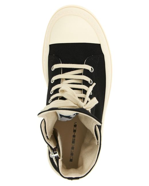 Rick Owens Black 'Mega Bumper Sneaks' Denim Sneakers