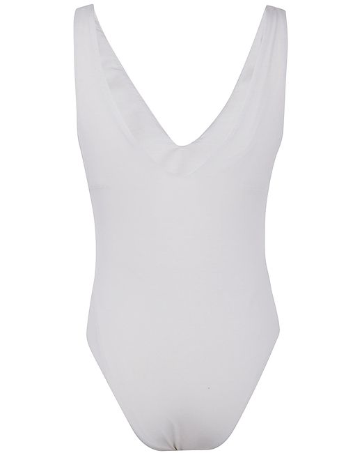 Entire studios White V Neck Bodysuit