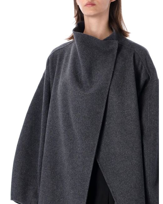 Frankie Shop Black Leroy Wool Coat