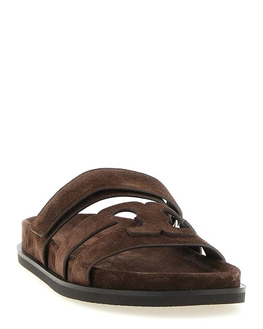 Tory Burch Brown 'Ines' Sandals