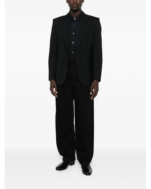Emporio Armani Black Logo Cotton Shirt for men