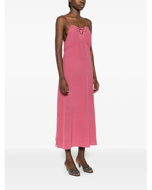 Chloé Pink Silk Long Dress