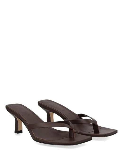 Aeyde Brown Sandalo "Wilma" Con Tacco