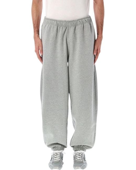 Nike Gray Solo Swoosh Fleece Pants for men