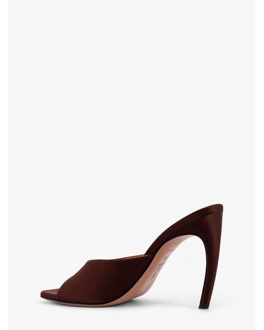 The Attico Brown Betta Satin Sandals