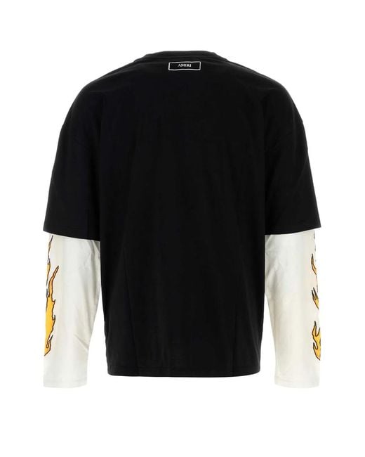 Amiri Black Crew Neck T-Shirt for men