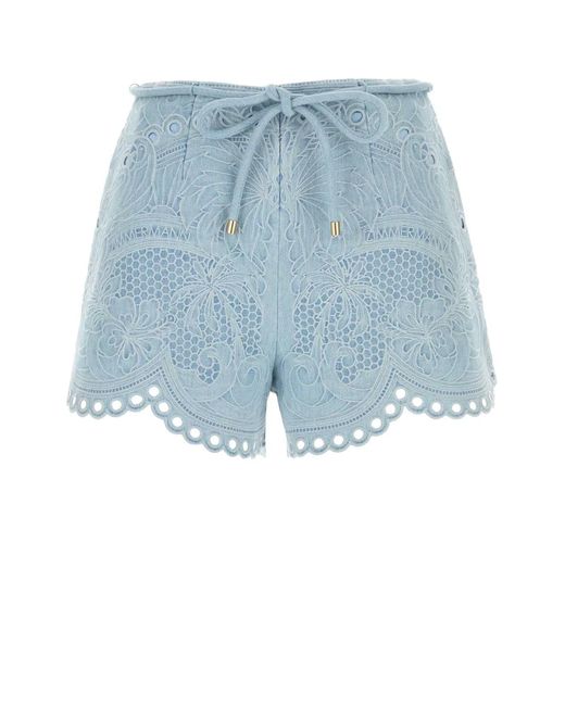 Zimmermann Blue Daylight Denim Short