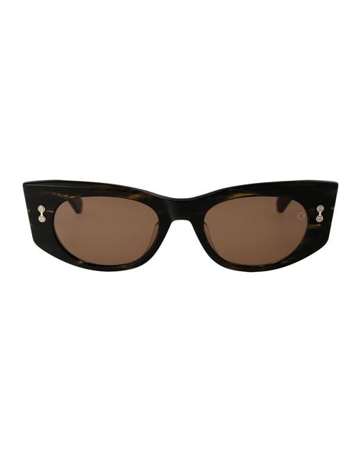 Akoni Brown Dark Tortoise Acetate Sunglasses