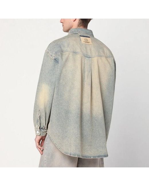 New Amsterdam Surf Association Gray Faded Denim Shirt for men
