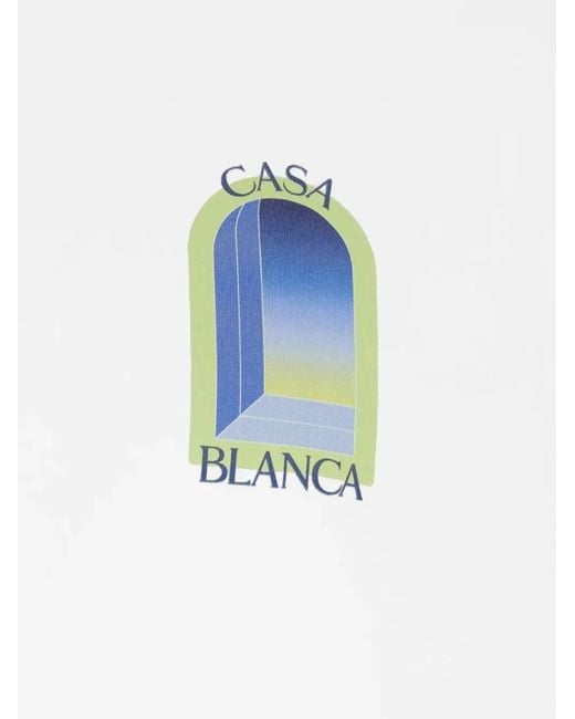 Casablanca White Graphic-Print T-Shirt for men