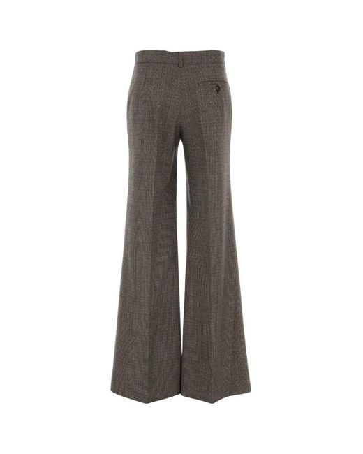 Stella McCartney Gray Embroidered Wool Palazzo Pant