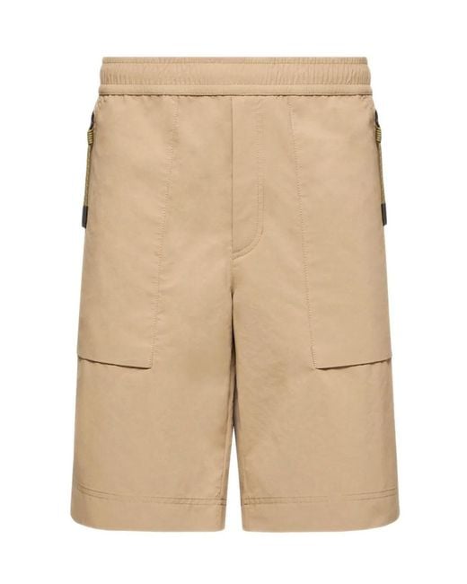 Moncler Natural Technical Froissé Shorts for men