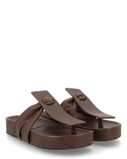 Uma Wang Brown Leather Sandals