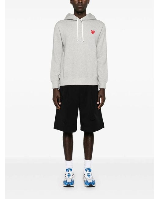 COMME DES GARÇONS PLAY Gray Cotton Hoodie