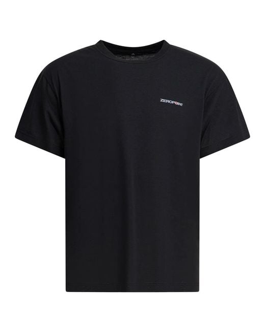 Montbell Black "Wickron T Zero Point Crack" T-Shirt for men