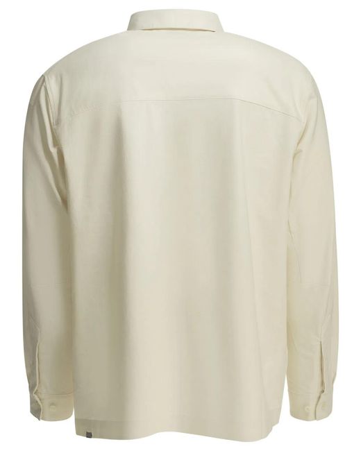 Houdini Sportswear White Simbio Base Shirt Recycled Polyester Casual Shirt for men