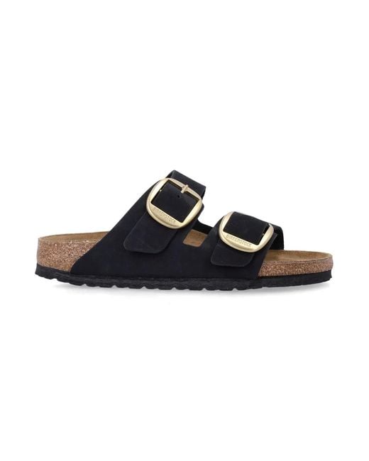 Birkenstock Black Arizona Big Buckle Nubuck