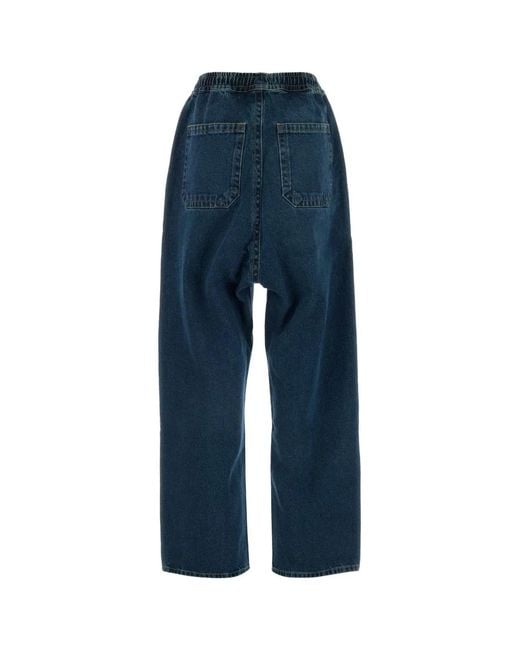 Y. Project Blue Y Project Evergreen Pinched Logo Souffle Jeans