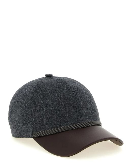 Brunello Cucinelli Gray 'Baseball' Cap