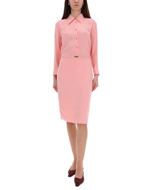 Gucci Pink Silk Skirt