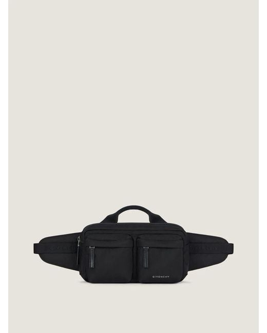 Givenchy Black Nylon Belt Bag With Logo for men