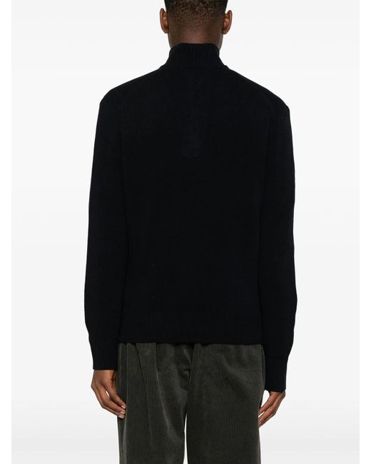 Lacoste Black Pullover Mezza Zip for men