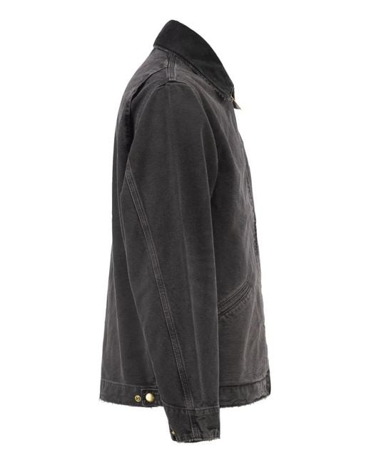 Carhartt Black Washed Organic Dearborn Canvas Jacket