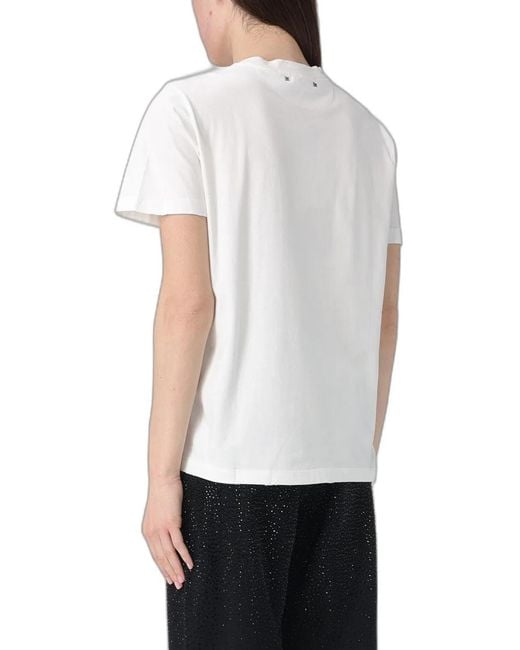 Golden Goose Deluxe Brand White Crystal-Detail T-Shirt