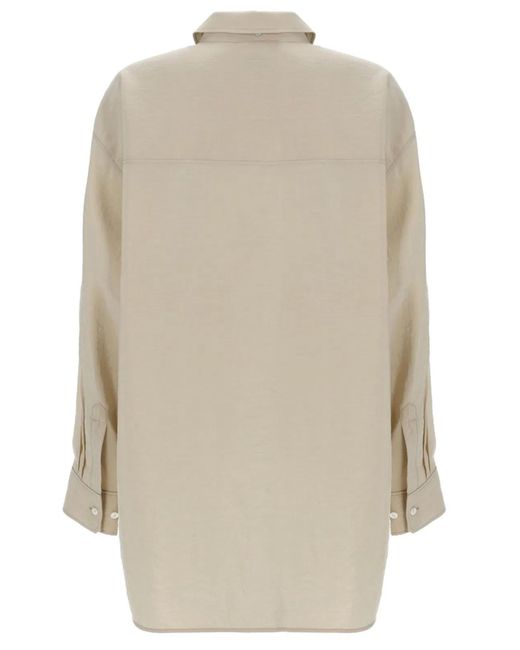 Lemaire Natural Camicia Lunga Con Cravatta