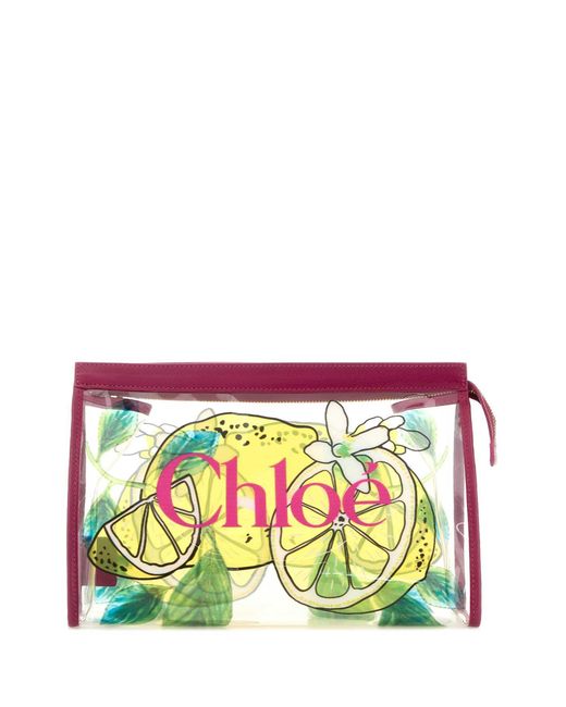 Chloé Multicolor Rubber Clutch Bag 27 Cm X 19 Cm X 9 Cm