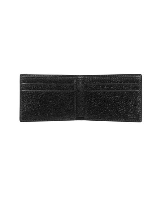 Gucci Black Textured Leather Bifold Wallet for men