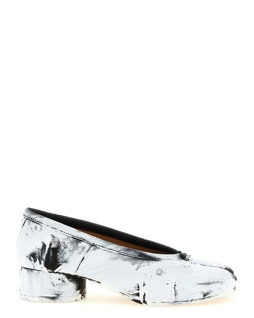 Maison Margiela White 'Tabi' Heeled Ballet Flats