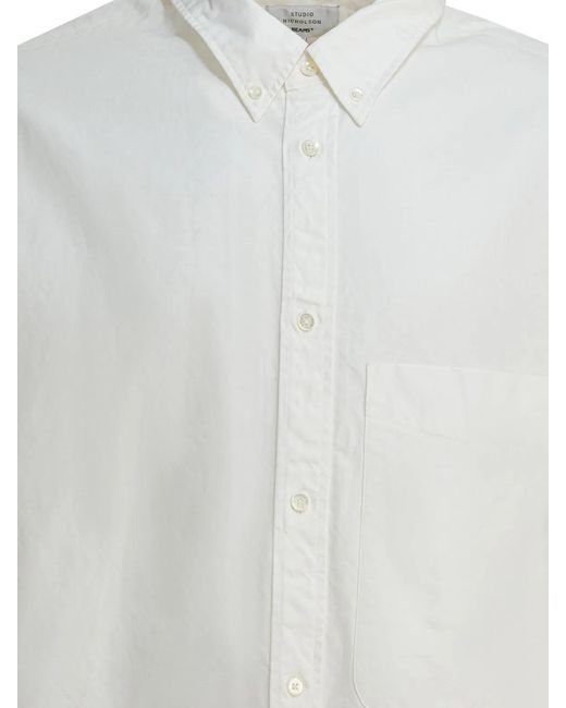 Beams Plus White Cotton Shirt for men