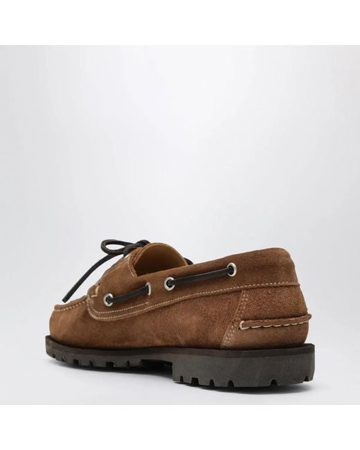 Paraboot Brown Malo Suede Shoes Cognac Color for men