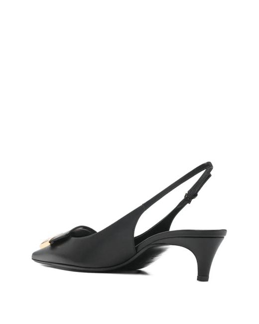 Sergio Rossi White Leather Slingback Pumps