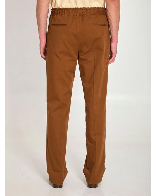 Valentino Garavani Brown Cotton Gabardine Pants for men