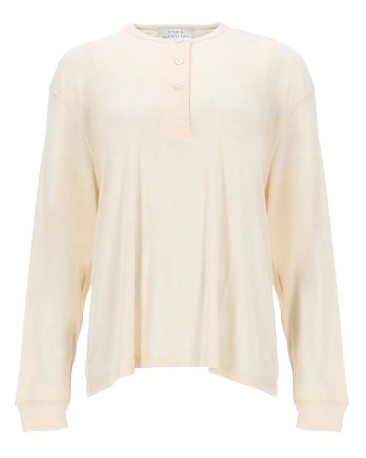 Studio Nicholson Natural Top "Rutas Henley"