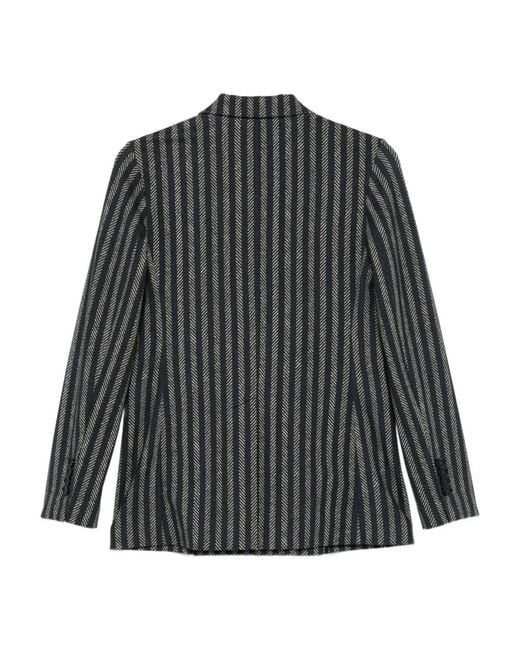 Circolo 1901 Gray Cotton Double-Breasted Jacket