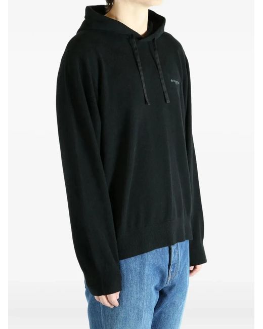 Givenchy Black Hooded Sweater for men