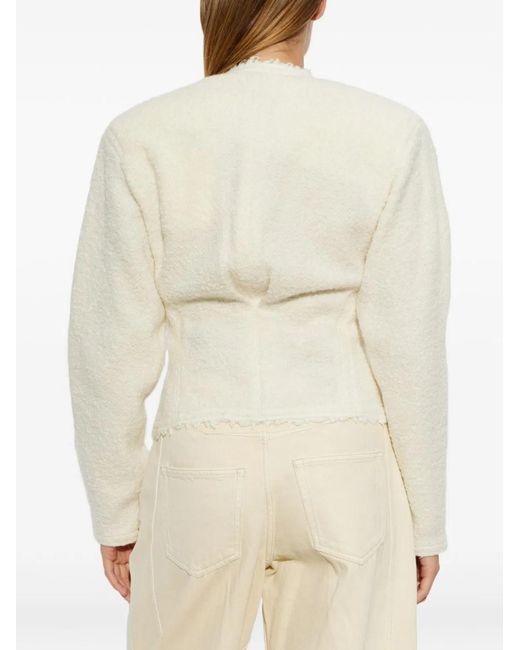 Isabel Marant White Suna Wool Blend Jacket